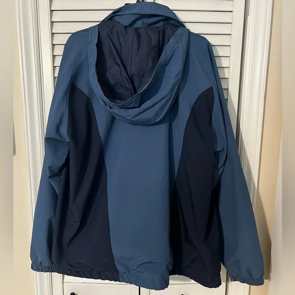 Nike Men’s Full Zip Large Blue Roll & Zippered Hood Workout Jacket - Picture 2 of 11